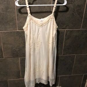 NWT Ivory lace slip dress.
